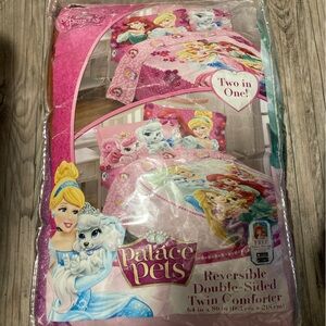 Disney Princess Pets New Twin Size Reversible Double Sided Comforter Blanket
